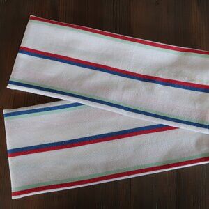 2 Vintage Mid Century Cannon Striped Tea Kitchen Towels